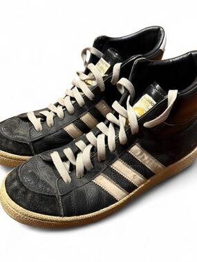 Y2K Adidas K. Abdul Jabbar Striped High Top Sneakers